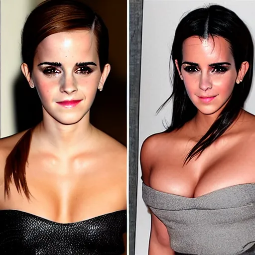 Image similar to emma watson mixed with kim kardashian