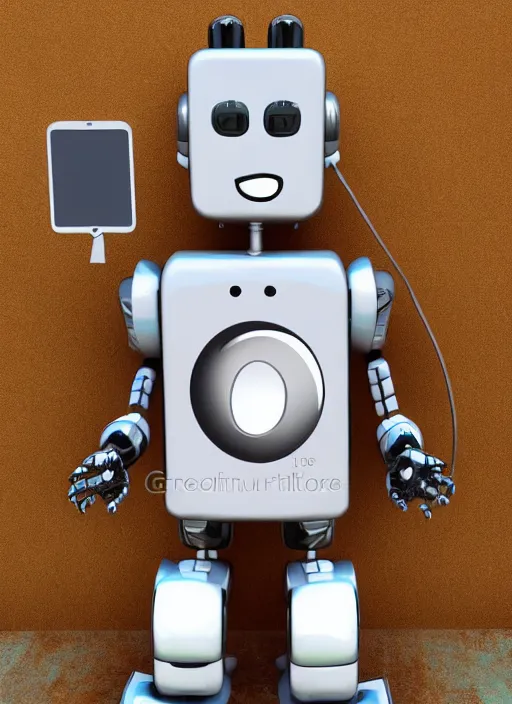 Image similar to mascot robot - cellphone with arms and legs by artgem