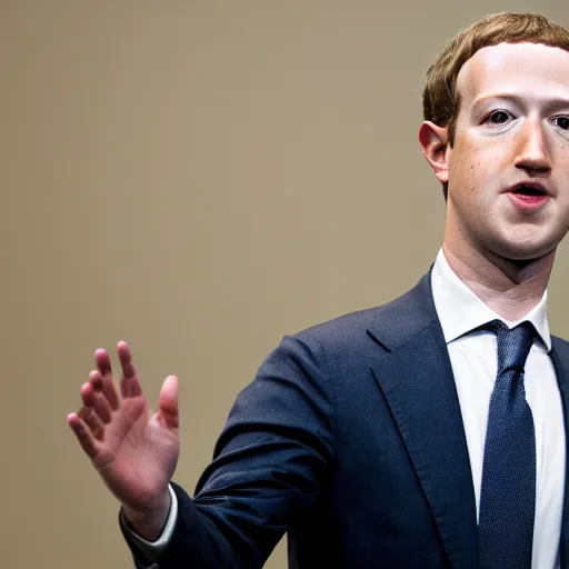 Image similar to a high-resolution photo of Mark Zuckerberg looking human