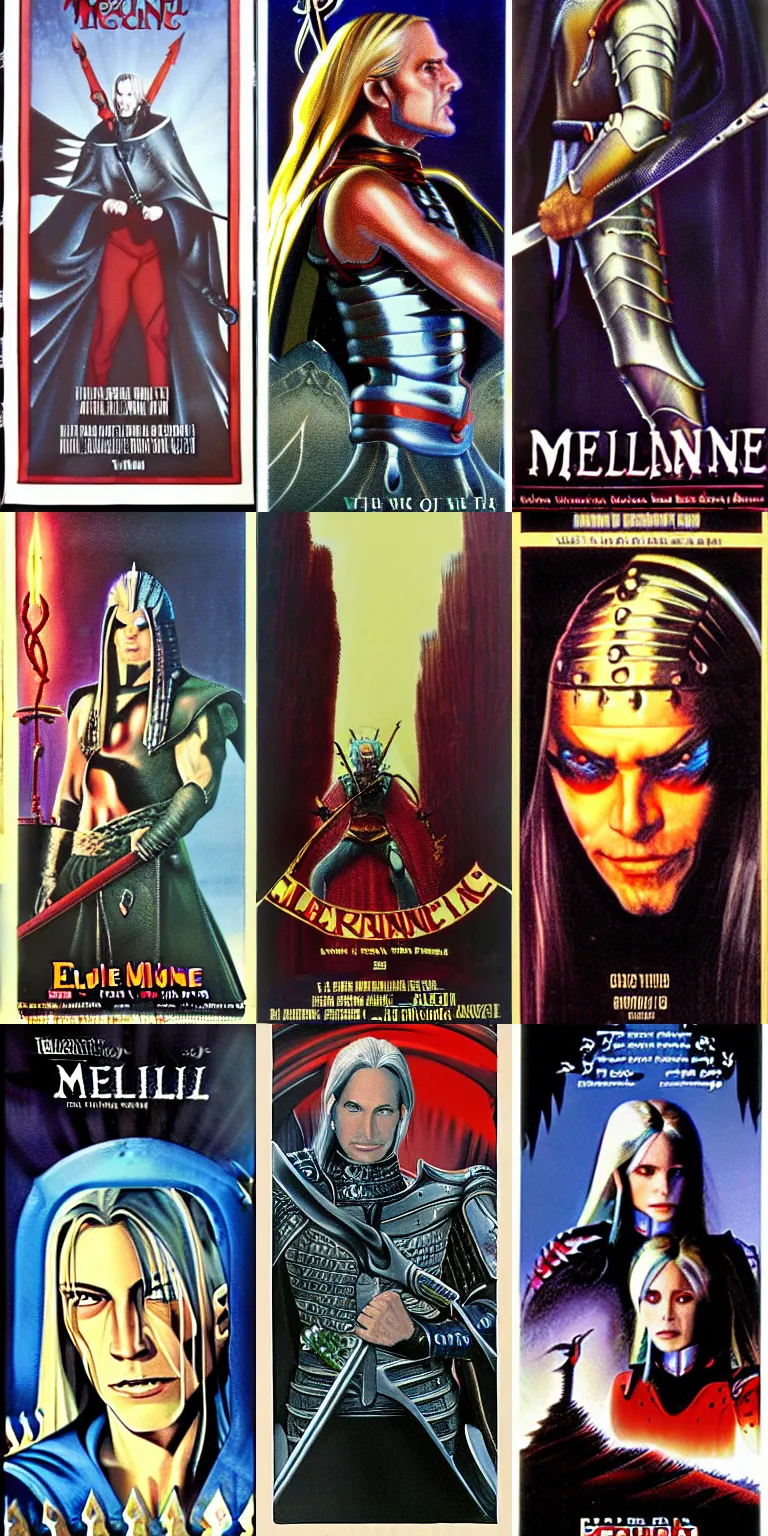 Prompt: movie poster Elric of Melniboné (1983)