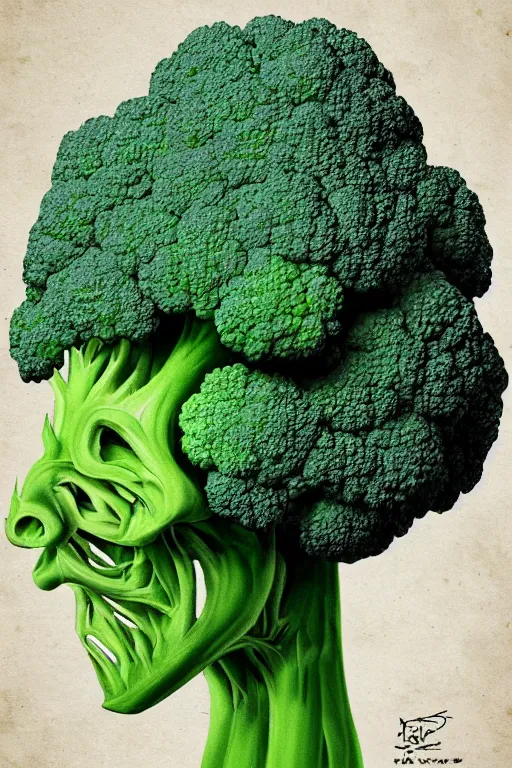 Image similar to ripped broccoli man, highly detailed, digital art, sharp focus, trending on art station