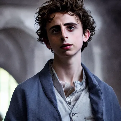 Prompt: jean baptiste grenouille played by chalamet