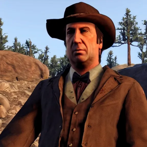 Image similar to screenshot of saul goodman in red dead redemption