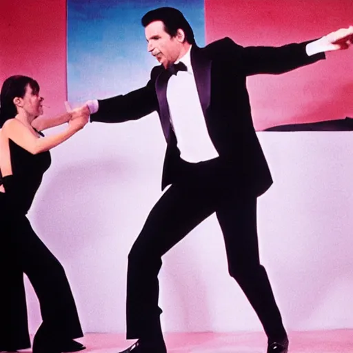 Image similar to John Travolta dancing in a Discothek 2022,8k