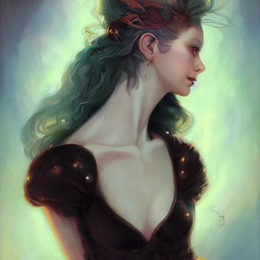 Image similar to a portrait in the style of anna dittmann and donato giancola and peter mohrbacher.