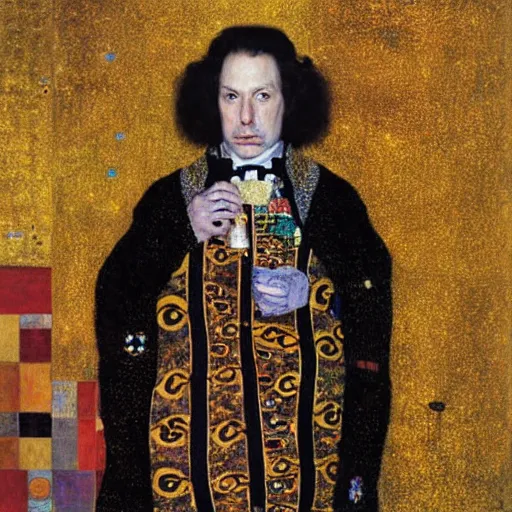 Prompt: portrait of charles 4 th by klimt