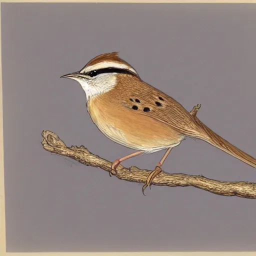 Prompt: drawing of a carolina wren