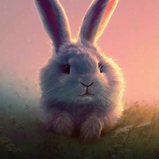 Image similar to cute rabbit by victo ngai and andreas rocha and greg rutkowski trending on artstation unreal engine 8 k hd wallpaperjpeg artifact blur