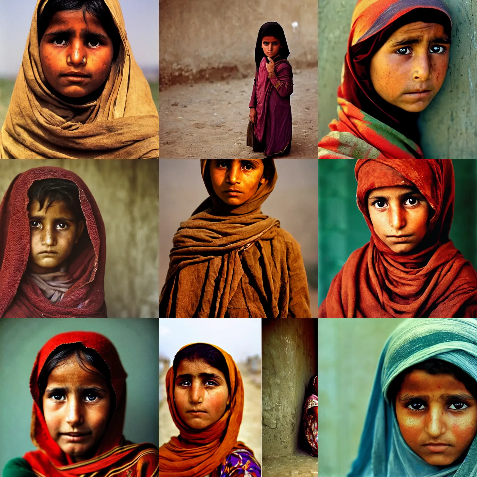 Prompt: afghan girl, portrait by steve mccurry