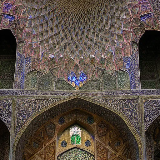 Image similar to steampunk isfahan grand mosque