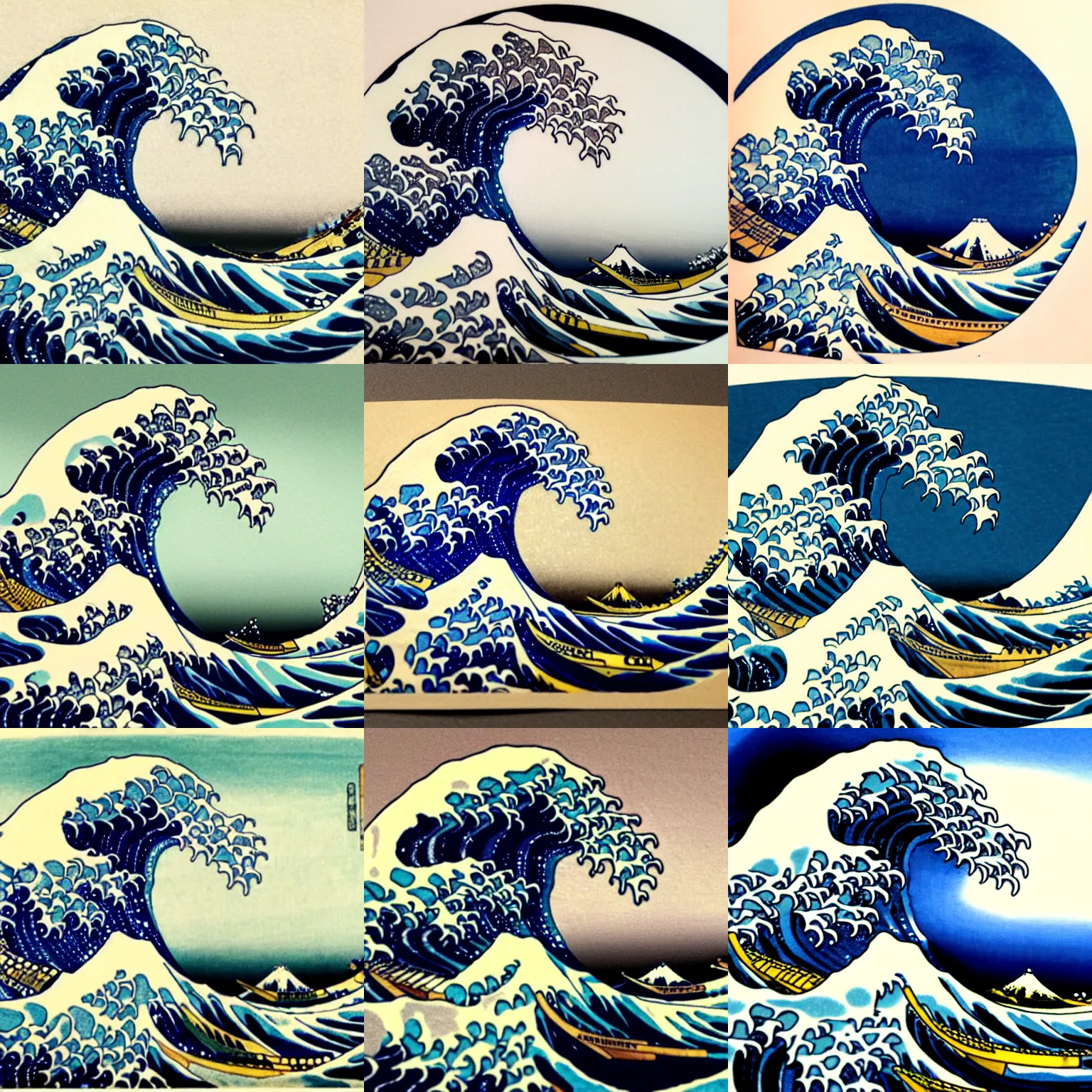 Prompt: a tattoo concept art of the great wave by hokusai, award winning