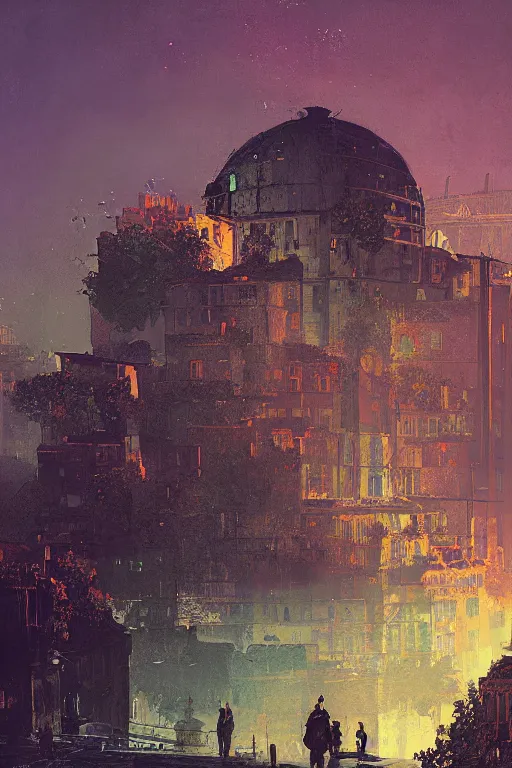 Prompt: The City of Lisbon by Beeple, grimshaw, thomas cole, ismail inceoglu, winslow homer, greg rutkowski, gerald brom, marc simonetti, simon stalenhag, anton fadeev, donglu yu