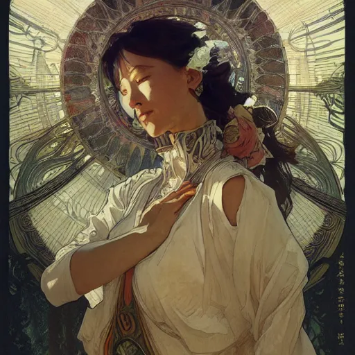 Image similar to Concept art, Beijing, 8k, alphonse mucha, james gurney, greg rutkowski, john howe, artstation