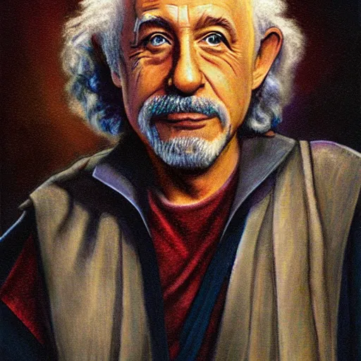 Prompt: jedi einstein portrait