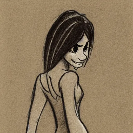 Image similar to milt kahl pencil sketch of victoria justice disney style