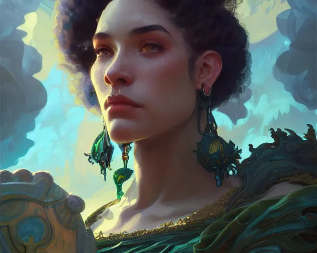 Image similar to photography of beauford delaney, deep focus, d & d, fantasy, intricate, elegant, highly detailed, digital painting, artstation, concept art, matte, sharp focus, illustration, hearthstone, art by artgerm and greg rutkowski and alphonse mucha