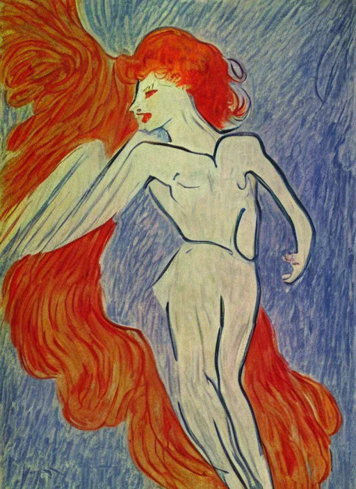 Image similar to white phoenix on salt mountain simple background simplified design geometric graphic design Henri de Toulouse-Lautrec style