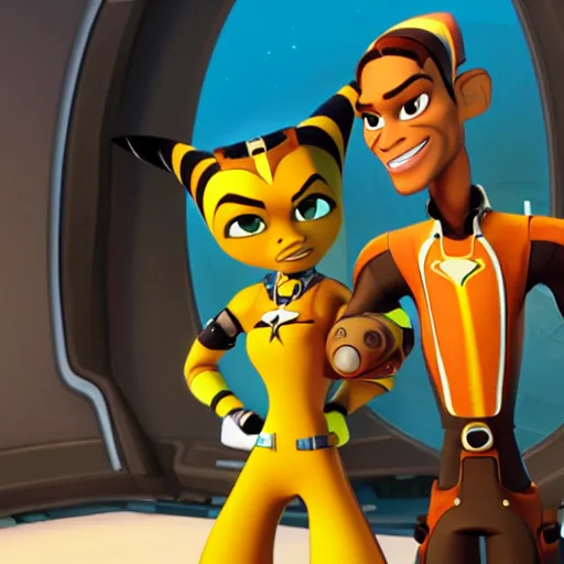 Prompt: in proud family, penny finds ratchet and clank