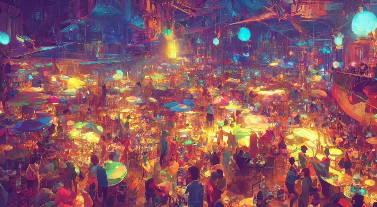 Image similar to bazaar zouk oriantal multicolorful sky shine place mosquet painting stylized digital video game icon global illumination ray tracing 8 k hd resolution, by ilya kuvshinov and cushart krentz and gilleard james