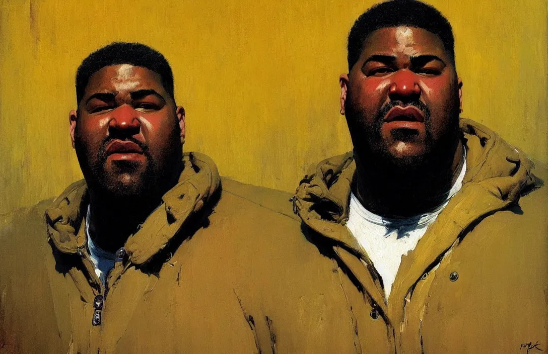 Image similar to portrait of de la soul!!!!!!!!!!!!!!!!!!!!!!!!!!!, detailed face, detailed painting, flat lighting by ilya repin, phil hale and kent williams
