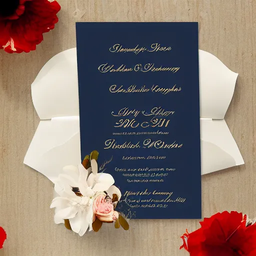 Prompt: wedding invitation