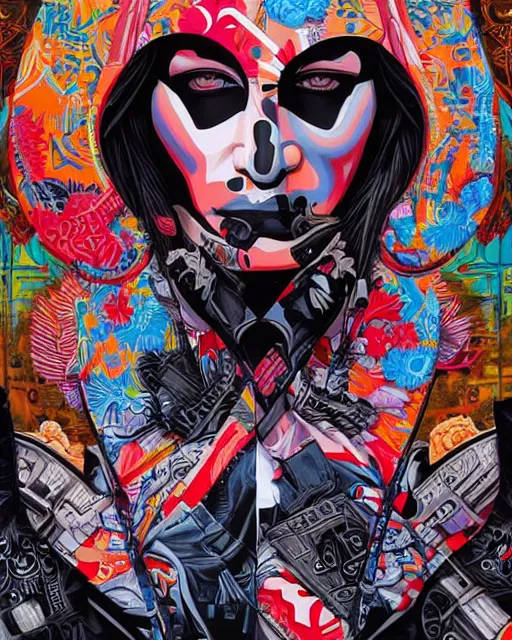 Image similar to Tristan Eaton, maximalism, darth vader, Hyper-realistic, Brom, highly detailed