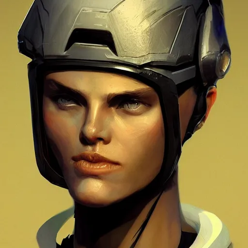 Image similar to Sci-fi Knight, character portrait by Maciej Kuciara , digital art, trending on artstation