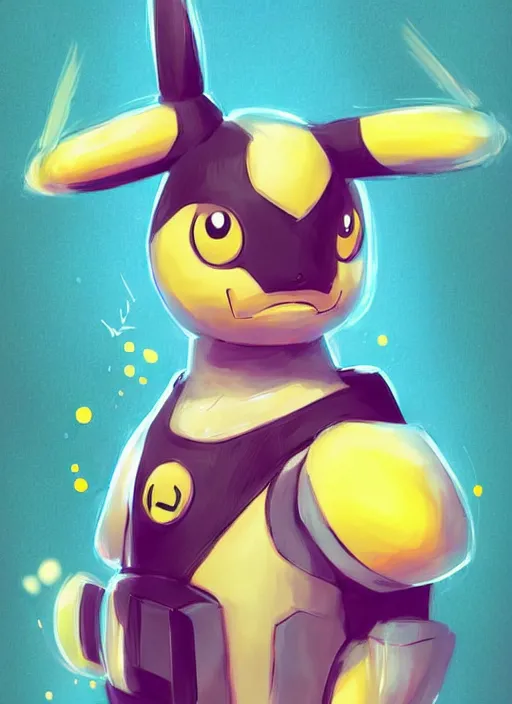 Image similar to lofi BioPunk Pokemon Pikachu portrait Pixar style by Ross Tran