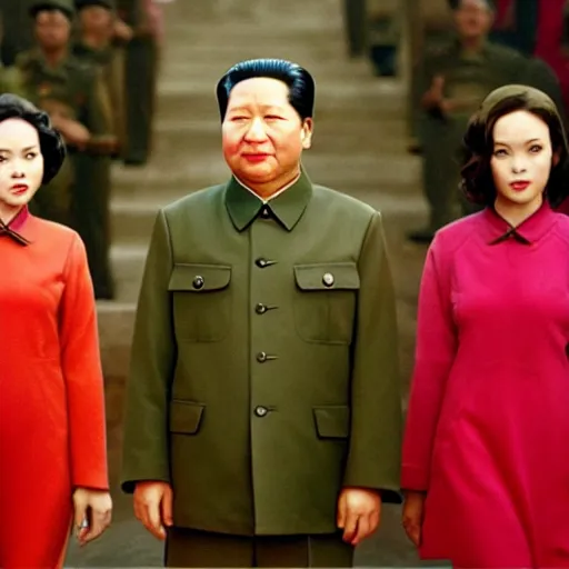 Prompt: film still of mao zedong in the new mean girls movie