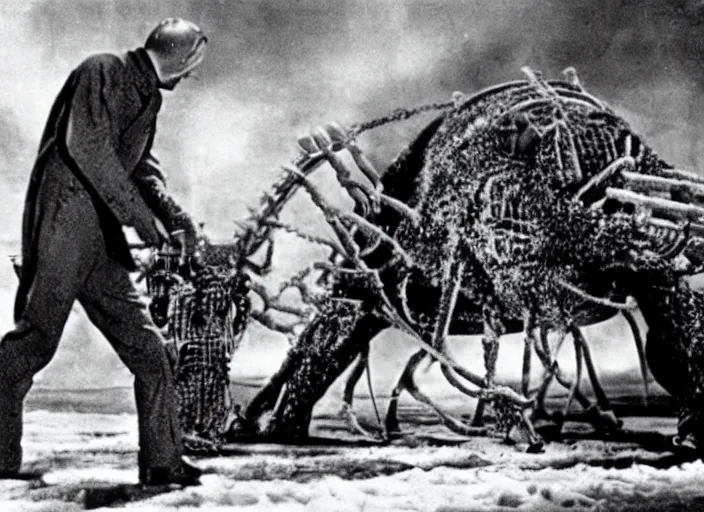 Image similar to scene from the 1932 science fiction film The Thing