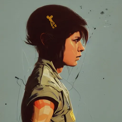 Prompt: Female Marine from Aliens movie, profile picture by Greg Rutkowski, asymmetrical, Organic Painting , Matte Painting, geometric shapes, hard edges, street art, trending on the artstation, HD:2 by Sachin Teng:4