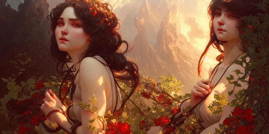 Image similar to a beautiful illustration of hell, intricate, sharp focus, illustration, highly detailed, digital painting, concept art, matte, art by wlop and artgerm and greg rutkowski and alphonse mucha, masterpiece