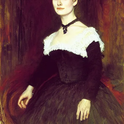 Image similar to a portrait by John Everette Millais