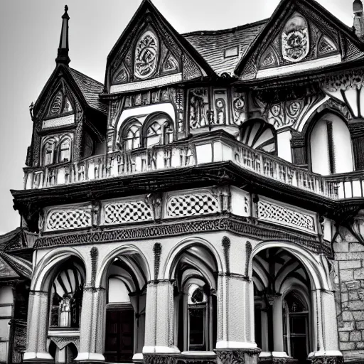 Image similar to !dream Ornate house inspired by roman and gothic architecture. TCanon EF 28mm f/2.8 IS USM Wide Angle Lens .