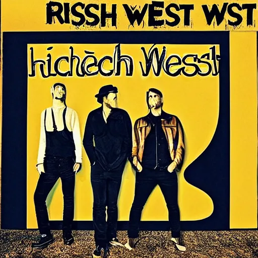 Image similar to an album cover for an album by a band called richest west, the album is called tall,