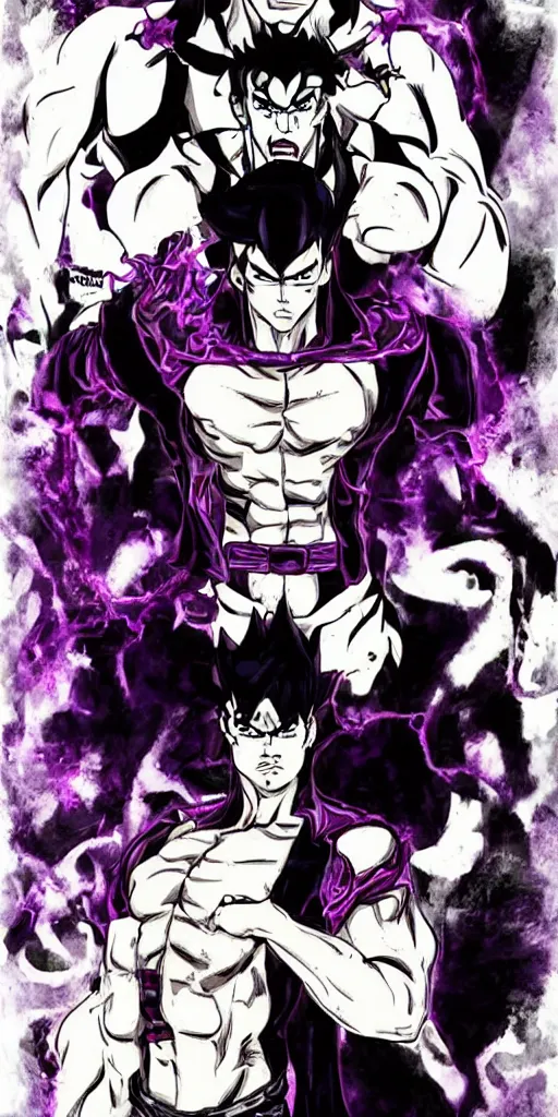 Image similar to Van Darkholme in JoJo's bizarre adventure anime style