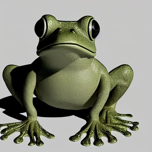 Image similar to Frog, 3d sculpture render