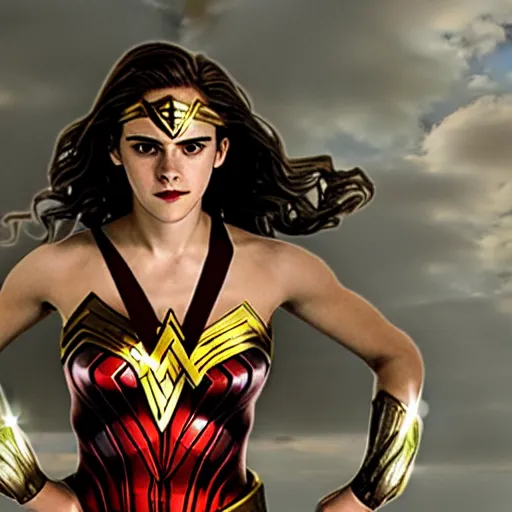 Image similar to emma watson as wonder woman