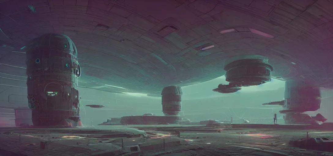 Image similar to futuristic abandoned solarpunk space station, sci - fi, digital art by beeple and simon stalenhag