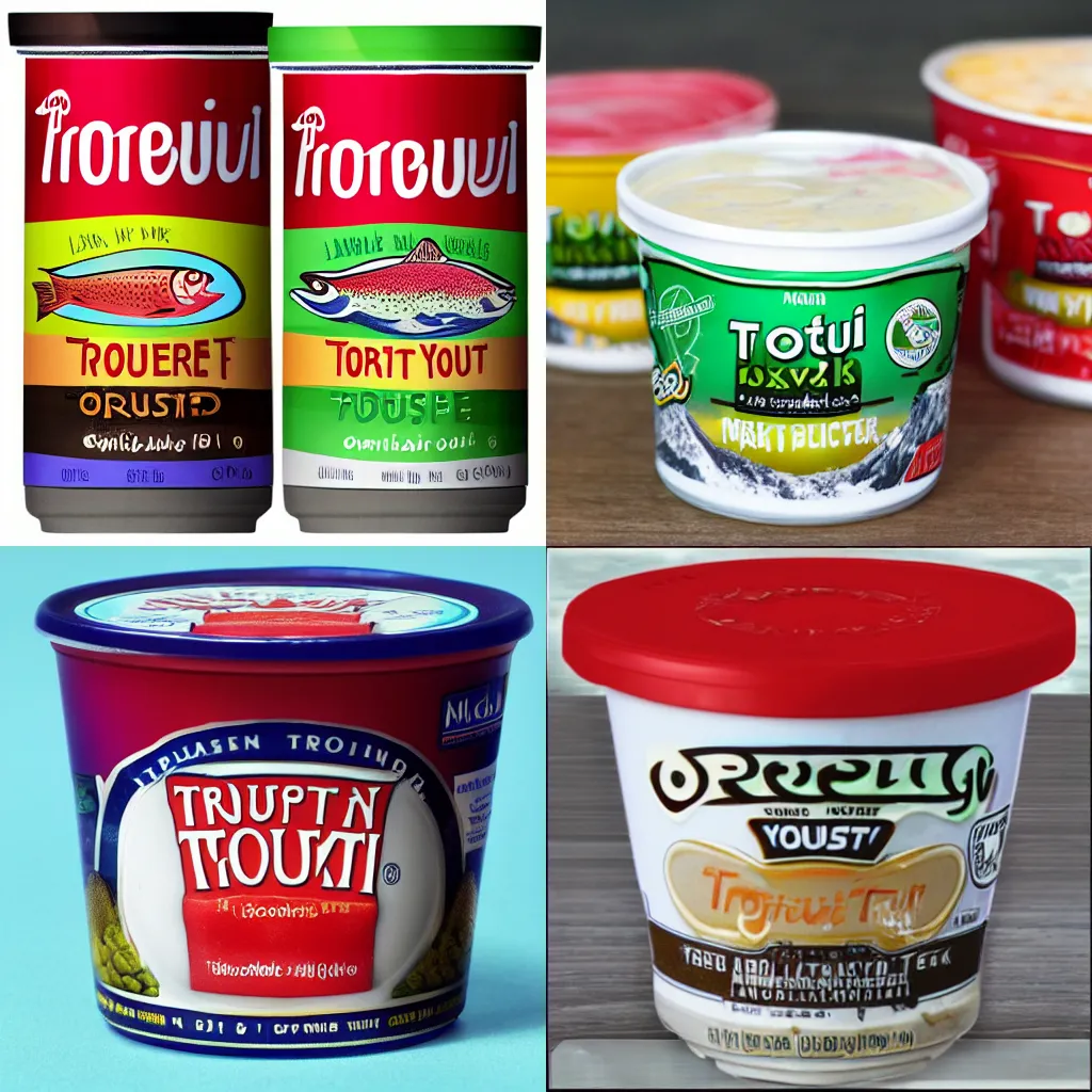 Prompt: trout flavored yogurt.