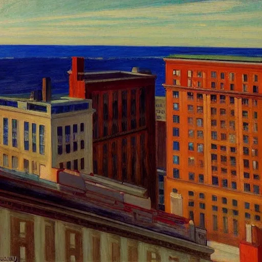 Image similar to Montreal by Edward Hopper