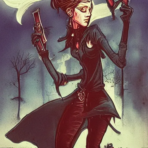 Image similar to This is one of the best Vampires-Holding-Guns I've ever met