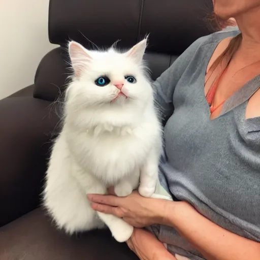 Image similar to Cat and Bunny in therapist office