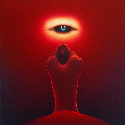 Image similar to grant us eyes, by jeffrey smith, zdzisław beksinski, oil on canvas