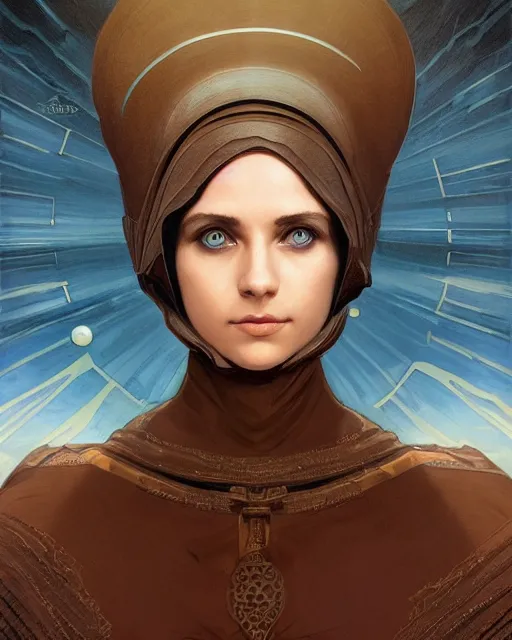 Prompt: portrait of saint alia atreides of the knife, fully royal blue eye sockets eye, dune, science fiction, frank herbert, intricate, elegant, highly detailed, digital painting, artstation, concept art, sharp focus, illustration, art by artgerm and greg rutkowski and alphonse mucha