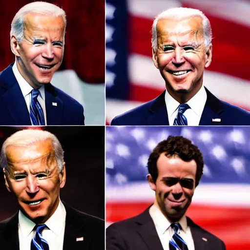 Image similar to joe biden fight club, detailed faces