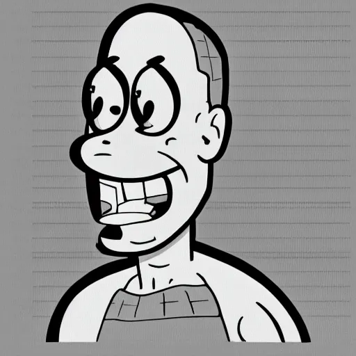 Image similar to a highly detailed drawing of dwayne johnson as a character in sponge bob square pants, animation cell by stephen hillenburg