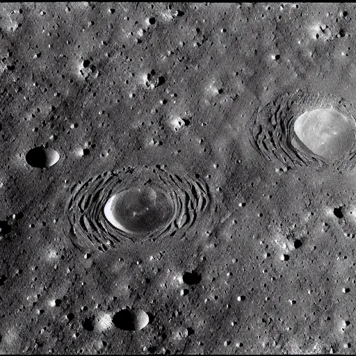 Image similar to A photograph of lunar craters by Ansel Adams