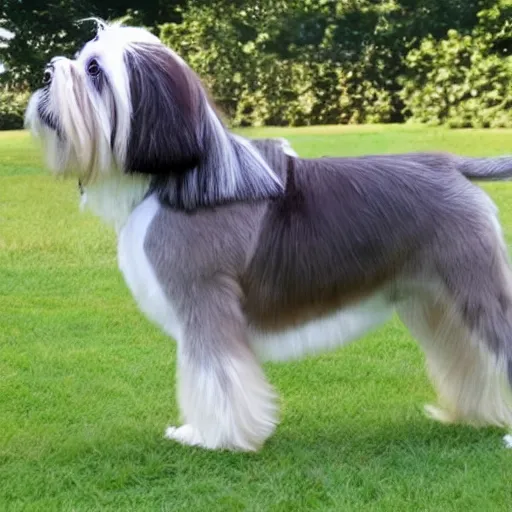 Image similar to an horse shi tzu dog hybrid