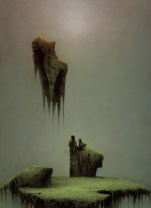 Image similar to devouring painted by zdzislaw beksinski